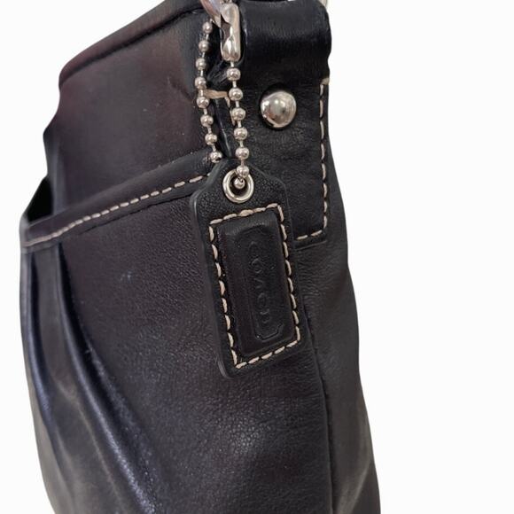 Coach Vintage Leather Adjustable Strap Swingback Crossbody Black - Picture 3 of 8